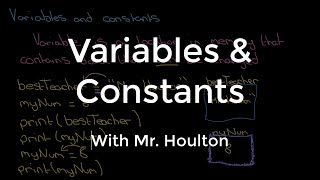 2.2.1 Variables and Constants  - Revise GCSE Computer Science