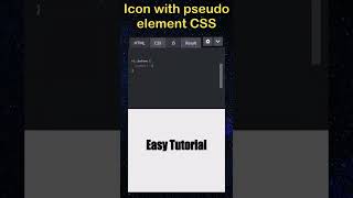 Using Icon with Pseudo Element in CSS | CSS Daily Tips 🤩😎😁 #shorts
