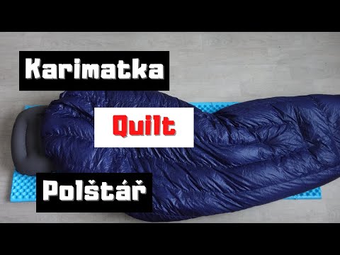 Věci na spaní na dálkový trek - karimatka, quilt, polštář - Stezka Českem