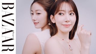 LE SSERAFIM's SAKURA and KAZUHA shine with Bulgari's "Diva Dream" | Harper's BAZAAR Official