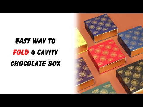 Easy wat to Fold 4 cavity Chocolate Box   #foldingtechniques #diy #chocolatebox #packaging #box