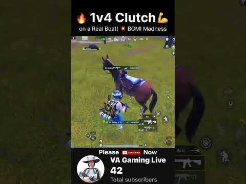 1v4 Clutch on a Real Boat! 💥 BGMI Madness #shorts #viral #bgmishorts #clutchchallenge #shortsfeed