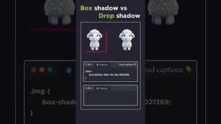 Difference between Box shadow and Drop shadow #webdevelopment #webdesign #html #css #coding