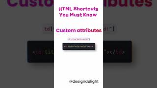 HTML Shortcuts You Must Know part 2 Custom Attributes #coding #webdesign #codinglife #htmltips #html