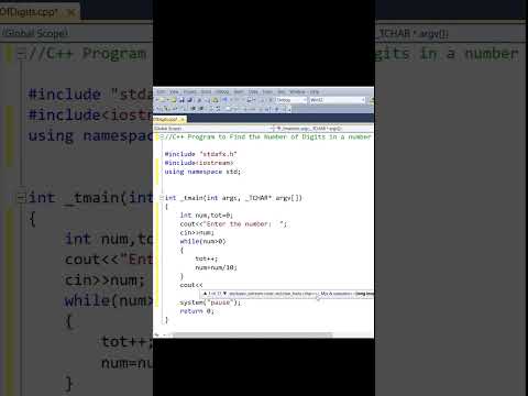 C++ Program to Count Digits in a given Number|C++ Tutorial #cpptutorial #cppprogramming #shortsvideo