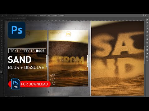 Sand Storm Text Effect in Photoshop & Poster Design + Free PSD File  [100 Text Effects]