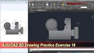 AutoCAD 2D Practice Drawing | Exercise 18 | Basic Tutorial