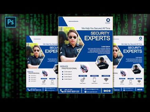 Photoshop Tutorial : Make Security Flyer Design : How To Design