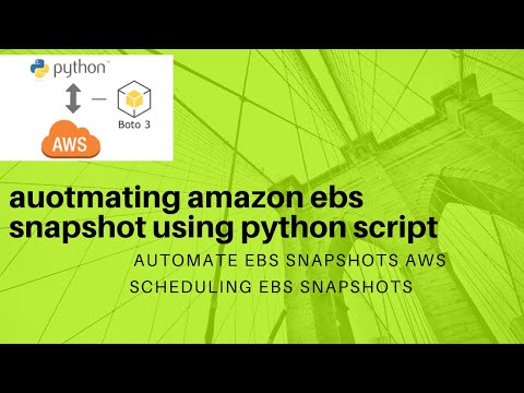 automate ebs volume snapshots | aws boto3 automation | using lambda and cloud watch events