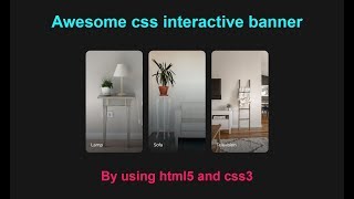 Awesome css interactive banner design by using html5 and css3 - style 2