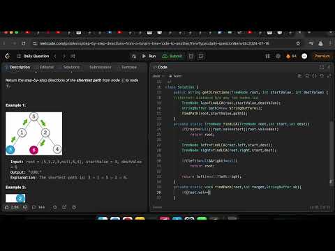 LeetCode 2096 Step-By-Step Directions From a Binary Tree Node to Another