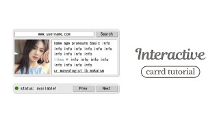 old web interactive carrd tutorial - cr wonyologist