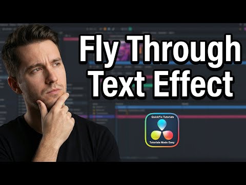 Fly Through Text Effect in DaVinci Resolve | Smooth 3D Motion Tutorial