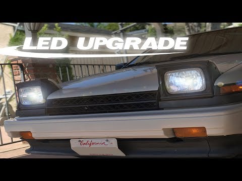 LED Upgrade for H4 Halogen Headlights - Installation and Comparison on an AE86