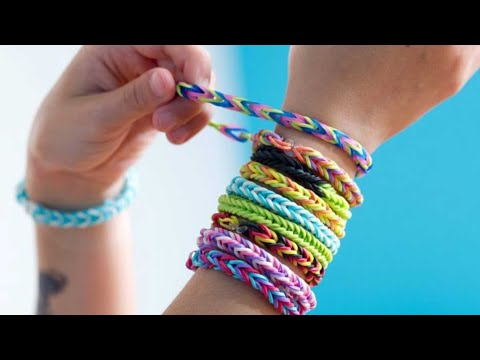 girl Loom bands l step by step #Friendship Bracelet Band l Rainbow Loom Bracelet l by vrindas basket