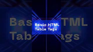 HTML Table Tags (Part-2)#education #programming #coding #viral #computer #windows  #ai #viralvideo