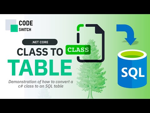 C# Classes To SQL Tables - POCO Class to SQL Table without EF