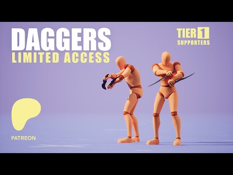 Dual Wield Daggers: Patreon Tier 01 -  Limited Access (Motion Capture Equips, Strikes, Guards)
