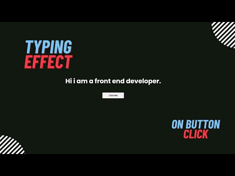 How to make typing effect with HTML CSS and JAVASCRIPT || Typing Effect