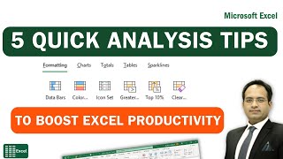 Uses of Quick Analysis Tool In Ms excel