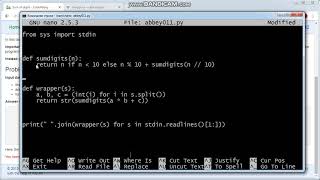 Решение задачи CodeAbbey 011 на Python
