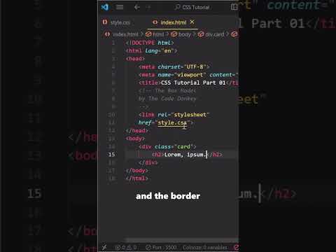 Learn Box Model in CSS in under 1 minute #shorts