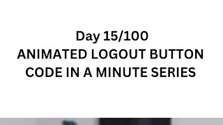 🔹Logging out in style! 🚀✨ #SmoothTransitions @coder_mastery