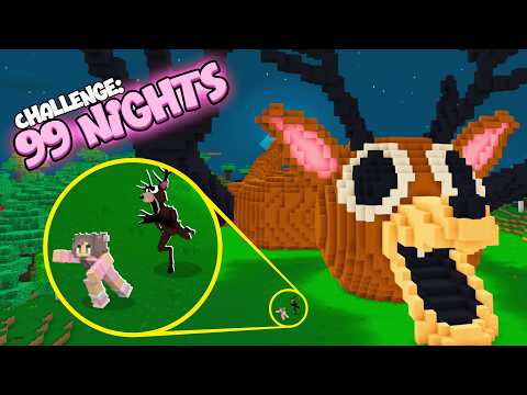 I Built 99 NIGHTS IN THE FOREST In Minecraft!
