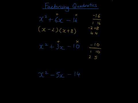 Factorising Quadratics into two brackets pt2  #gcsemath #maths #mathematics #algebra #quadratics