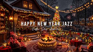Happy New Year 2026 🎉 Cozy Winter Porch Ambience with Smooth Jazz Instrumental Music & Fireworks