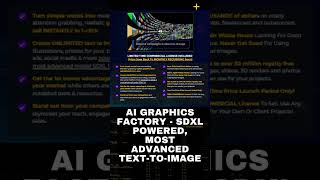 AI Graphics Factory - SDXL Powered, MOST Advanced Text-To-Image || #shorts  #bonuses #aigraphics