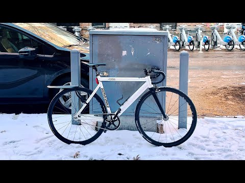 Winter ride in Queens NYC  - Fixed Gear POV