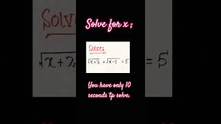 Solve for X! 🔢 Can You Crack This Equation? #mathshorts #mathquiz #logicpuzzle #braintests