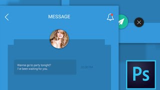 012 | Direct Message UI Design | Photoshop Tutorial