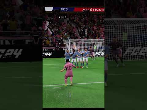 Magical Messi Strikes Again: Astonishing Free Kick Goal Against Man City🔥#shorts #MessiMagic #fifa