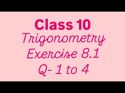 Exercise 8.1 (Q- 1,2,3,4) Trigonometry class 10 #mathsclass10 #class10 #ncertmaths 