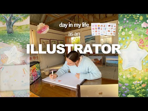 Day in my life as an 23 yr old Illustrator: pattern design, stickers, colouring book & children book