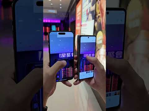 iPhone 14 Pro Max vs Galaxy Fold4 3x zoom comparison Samsung Apple mobile phone mobile #viral