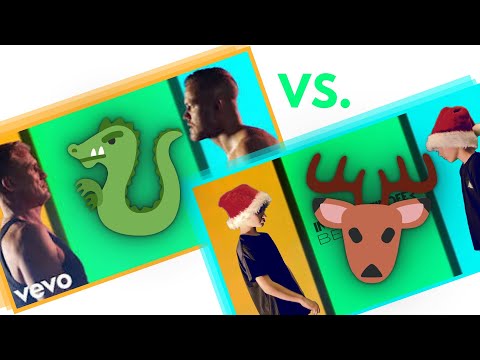 Dragons vs. Reindeer: Side-By-Side comparison of Imagine Dragons "Believer" Christmas remake
