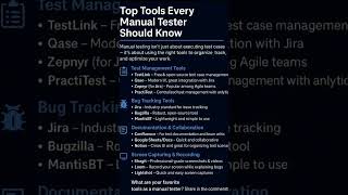 Top Tools Every Manual Tester should know about this. | Manual Testing Interview question and answer