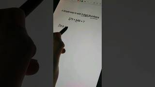 A simple way to add 3-digit numbers #maths #youtubeshorts