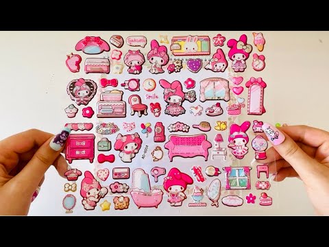 Super Cute My Melody Sticker Book [ASMR]✨🩷Part 1