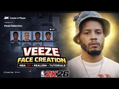 Veeze Face Creation NBA 2K26 (REALISTIC TUTORIAL )