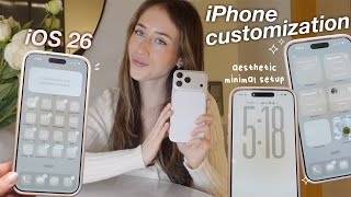 iPhone 17 Pro Max Customization with iOS 26 *aesthetic* | productive & clean setup, cute widgets ⋆˙⟡