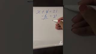 Solve a Simple Equation #mathlesson #teachersofyoutube #algebra #solveforx #simpleequation
