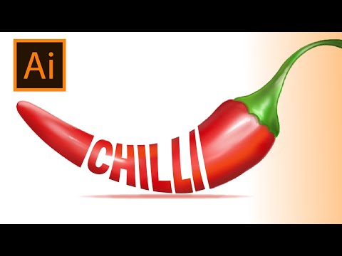 Typography Logo Design with Real Chilli Photo 🌶️ | Illustrator Tutorial