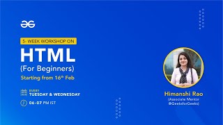 Workshop | HTML | Week 1 - Day 1