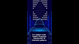 C++ pattern code. Pattern Programs Tutorial: Part 16 - Character patterns