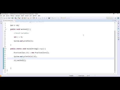 Understand Instance variables and Local variables in JAVA