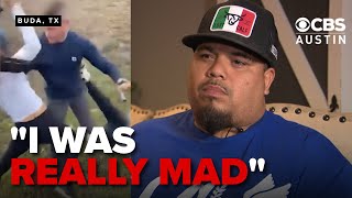 EXCLUSIVE: Father of girl attacked at Texas ICE protest is "furious"